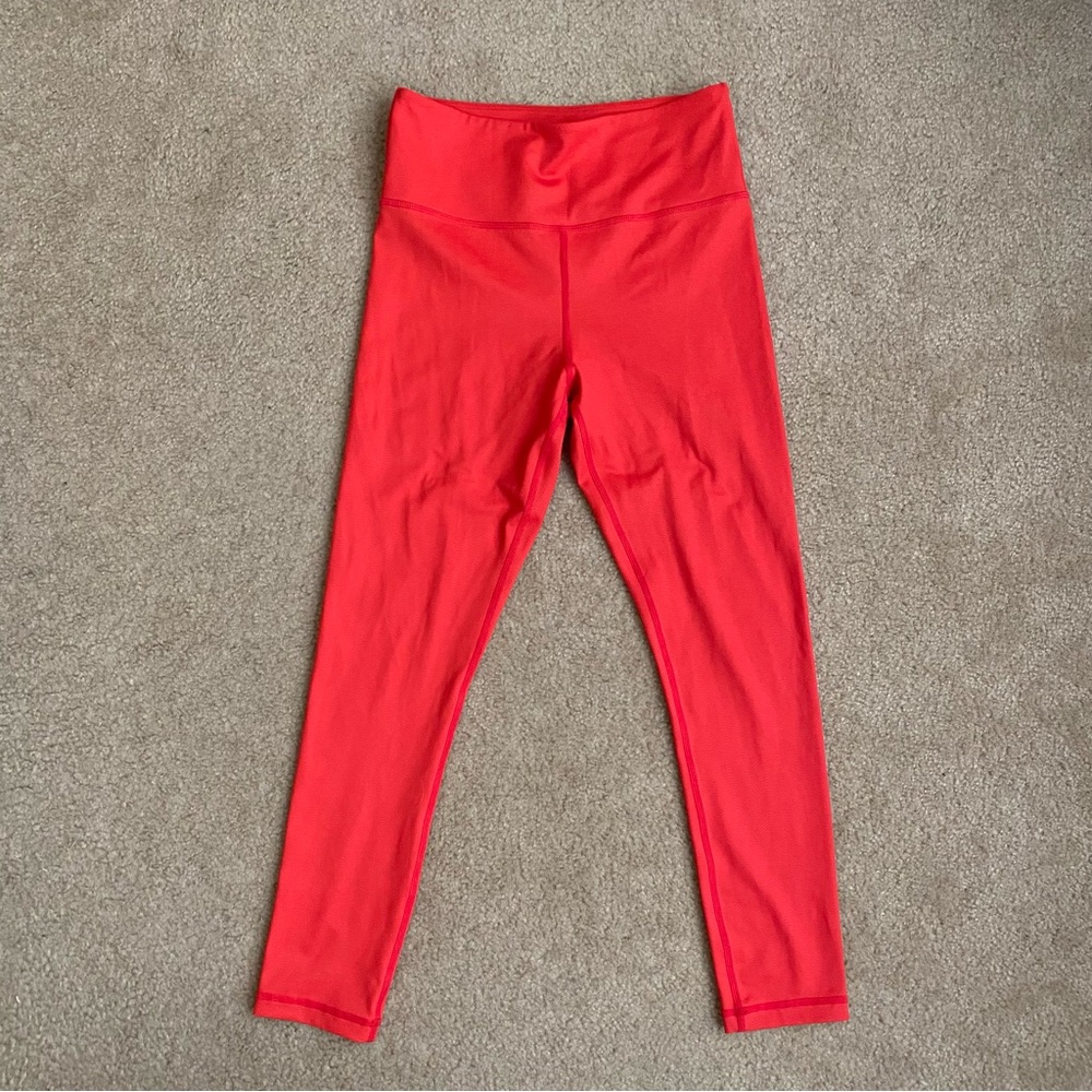 ZYIA Textured Red Leggings